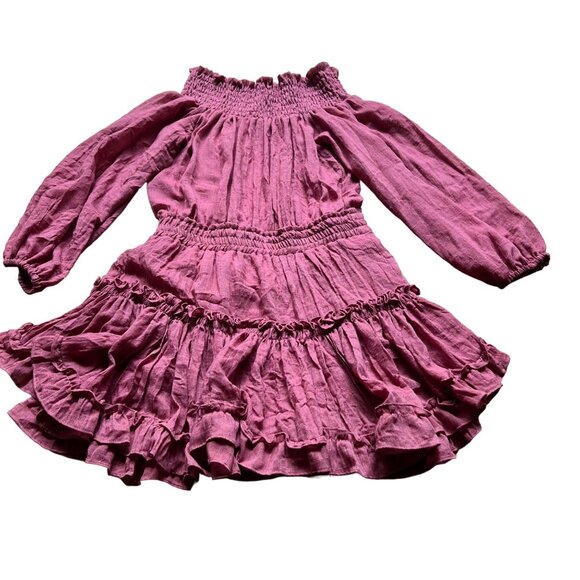 Misa Los Angeles Size S Pink Brick Darla Off Shoulder Mini Dress - Picture 1 of 15